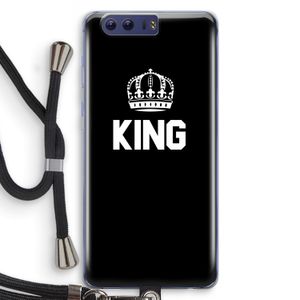 King zwart: Honor 9 Transparant Hoesje met koord