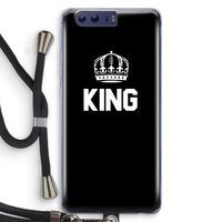 King zwart: Honor 9 Transparant Hoesje met koord