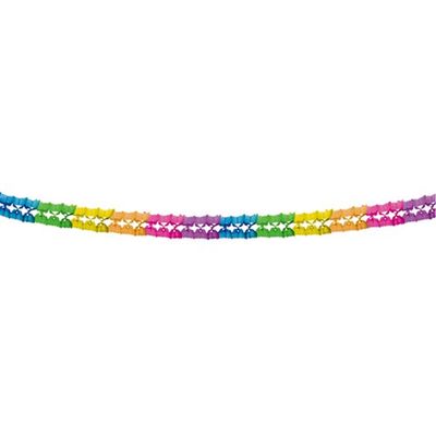 Feestslinger - verjaardag versiering - papier - 600 cm - multi-color