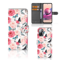 Xiaomi Redmi Note 10/10T 5G | Poco M3 Pro Hoesje Butterfly Roses - thumbnail