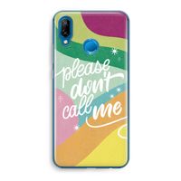 Don't call: Huawei P20 Lite Transparant Hoesje