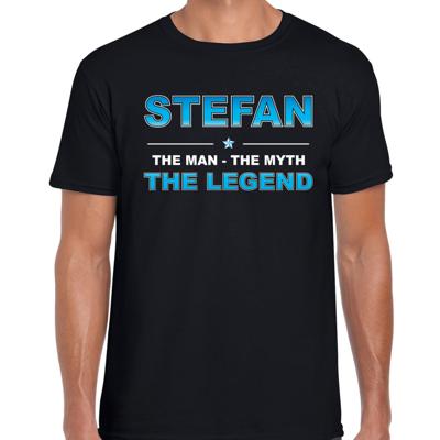 Stefan Voornaam cadeau - The man, The myth the legend - zwart - voor heren - verjaardag