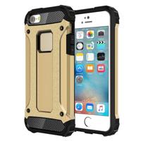 Harde Armor TPU + PC combinatie Case voor iPhone SE & 5 & 5s(Gold)