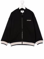 Kenzo Kids veste bomber à logo brodé - Noir - thumbnail