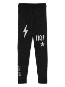 Nununu legging à logo en maille intarsia - Noir