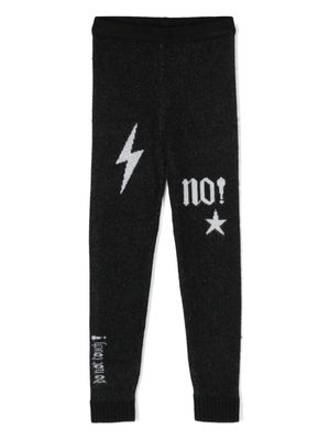 Nununu Intarsia gebreide legging - Zwart