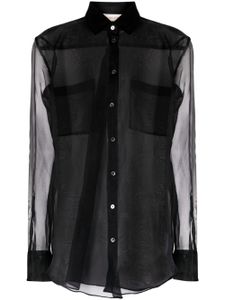 Blanca Vita chemise Capparis en soie - Noir