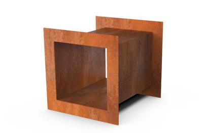 Geroba Geroba uitsparing houtopslag Egura SPC3 350x350x380mm - Cortenstaal