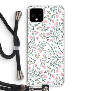 Sierlijke bloemen: Pixel 4 Transparant Hoesje met koord