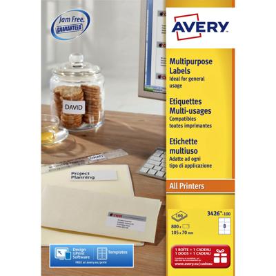 Etiket Avery L4745REV-25 96x63.5mm wit 200 etiketten