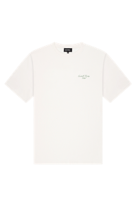 Quotrell Society Club T-Shirt Heren Gebroken Wit/Groen - Maat XS - Kleur: Wit | Soccerfanshop