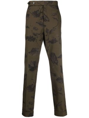 ERDEM pantalon de costume à fleurs - Vert