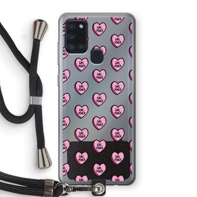 GIRL POWER: Samsung Galaxy A21s Transparant Hoesje met koord