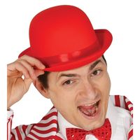 Rode bolhoed/verkleed hoed voor volwassenen   - - thumbnail