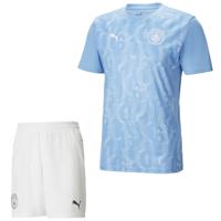 PUMA Manchester City Pre-Match Trainingsset 2024-2025 Kids Lichtblauw Wit