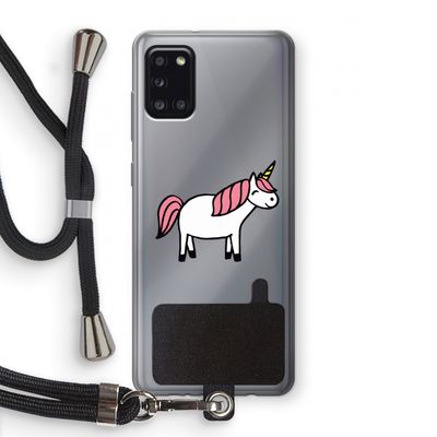 Eenhoorn: Samsung Galaxy A31 Transparant Hoesje met koord