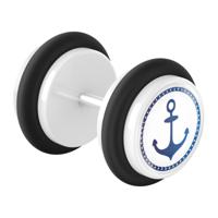 Fake plug met Anchor Design Acryl / Chirurgisch staal 316L Fake Piercings