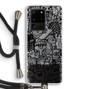 Vexx Black Mixtape: Samsung Galaxy S20 Ultra Transparant Hoesje met koord
