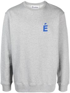 Etudes sweat chiné à patch logo - Gris