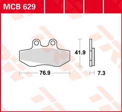 TRW Remblokken, en remschoenen voor de moto, MCB629 Allround organisch