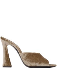 Saint Laurent mules Suite 105 mm en velours - Marron