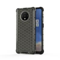 Voor OnePlus 7T schokbestendige honingraat PC + TPU case (zwart)