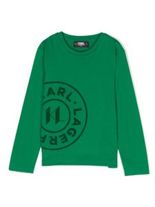 Karl Lagerfeld Kids t-shirt en coton à logo floqué - Vert