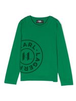 Karl Lagerfeld Kids t-shirt en coton à logo floqué - Vert - thumbnail