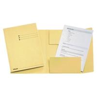 Dossiermap Esselte folio 3 kleppen manilla 275gr geel
