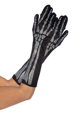 Handschoenen skelet strass