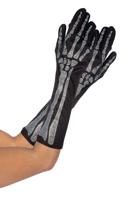 Handschoenen skelet strass