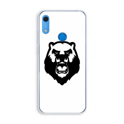 Angry Bear (white): Huawei Y6s Transparant Hoesje