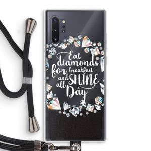 Diamonds: Samsung Galaxy Note 10 Plus Transparant Hoesje met koord