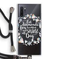 Diamonds: Samsung Galaxy Note 10 Plus Transparant Hoesje met koord