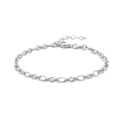 Armband Ankerschakel zilver 3,4 mm 16-19 cm