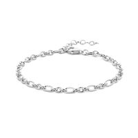 Armband Ankerschakel zilver 3,4 mm 16-19 cm