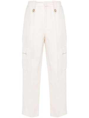 TWINSET pantalon à plaque logo - Tons neutres