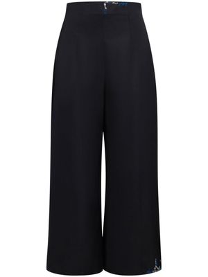Marni pantalon court à coutures contrastantes - Bleu
