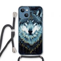 Darkness Wolf: iPhone 13 mini Transparant Hoesje met koord