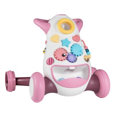 Loopwagen Babywalker met Muziek en Licht Interactieve Loopwagen voor Kinderen van 12-36 Maanden-Roze