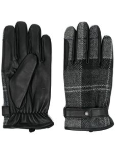 Barbour gants à motif tartan imprimé - Noir