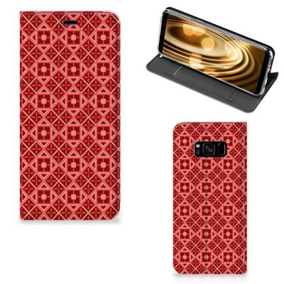 Samsung Galaxy S8 | Hoesje met Magneet | Batik Rood