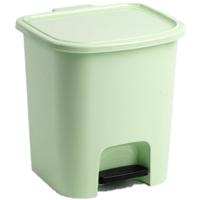 Plasticforte Pedaalemmer - 2x stuks - groen - 7,5 liter - kunststof - 24 x 22 x 25.5 cm - thumbnail