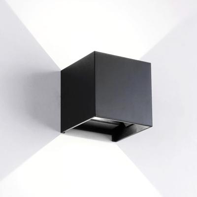6W dimbaar licht wit zwart aluminium Shell COB LED Wall Light IP65 waterdicht kubieke vorm binnens- en buitenshuis decoratieve licht voor woonkamer