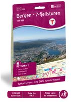 Wandelkaart 2429 Turkart Bergen - 7-fjellsturen | Nordeca - thumbnail