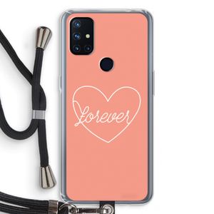 Forever heart: OnePlus Nord N10 5G Transparant Hoesje met koord