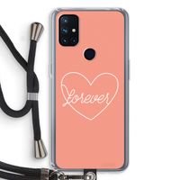 Forever heart: OnePlus Nord N10 5G Transparant Hoesje met koord