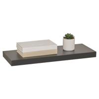 Zwevende wandplank Bassline - zwart - 60 cm - hout - boekenplank - muurplank