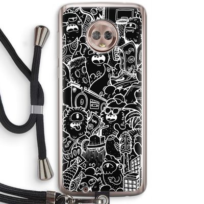 Vexx Black City : Motorola Moto G6 Transparant Hoesje met koord