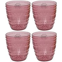 Set van 8x stuks kunststof bekers roze 200 ml